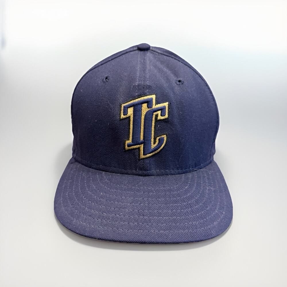 New Era 59Fifty Mens Navy MiLB Tri City Dust Devils Wool Fitted Hat Size 7 1/2